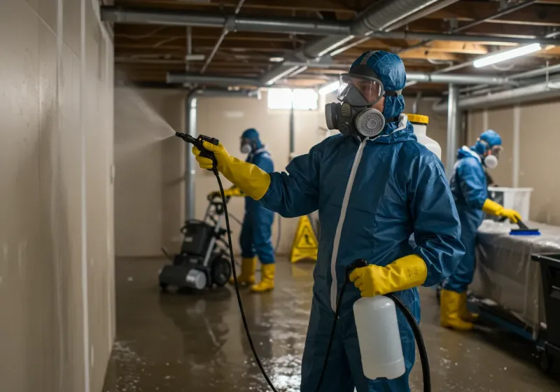 Basement Sanitization and Antimicrobial Treatment process in Bastrop, TX